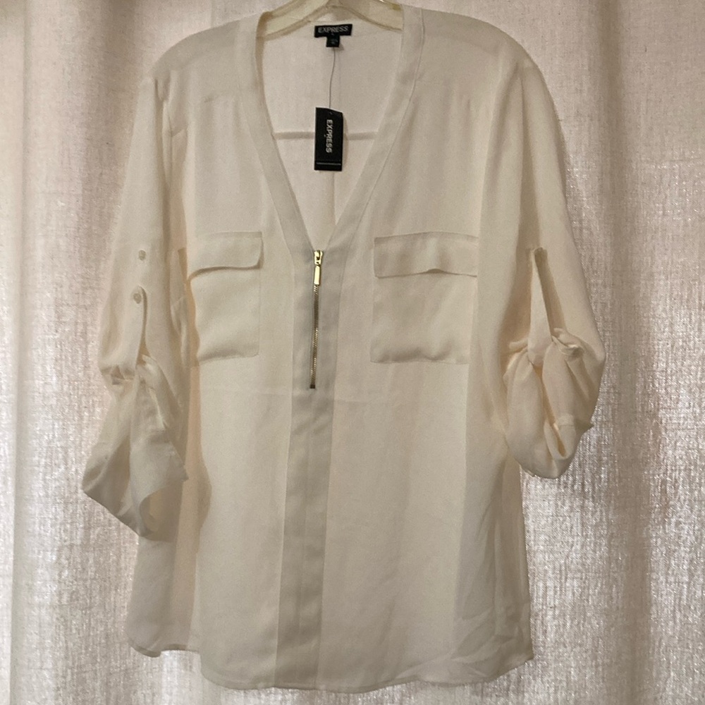 COPY - Calvin Klein Women's Cream Blouse